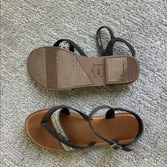 Toms black flat sandals - Picture 3 of 3